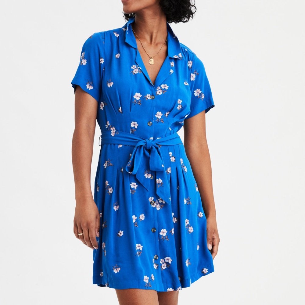American Eagle Floral Shirtdress